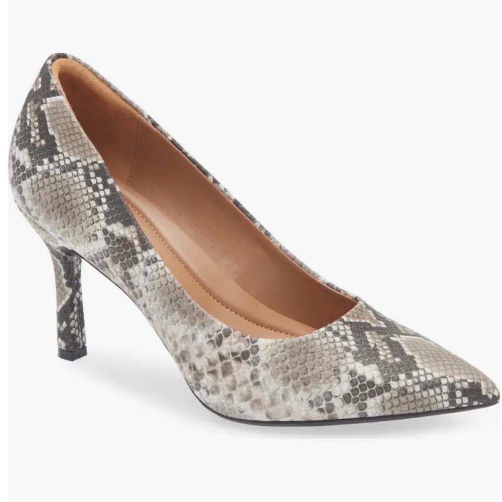 Paige Snakeskin Patterned Pointed ToeHeels
